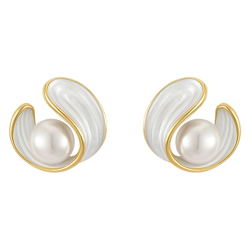 s925 Silver Needle Exquisite Niche Design Ear Studs Advanced Pearl Earrings 2023 New Fashionable Elegant Earrings