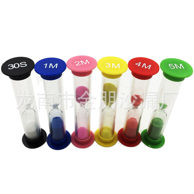 Picture of 6 hourglass combination suit 30 seconds 1 2 3 5 10 minutes timer small hourglass creative children's gift
