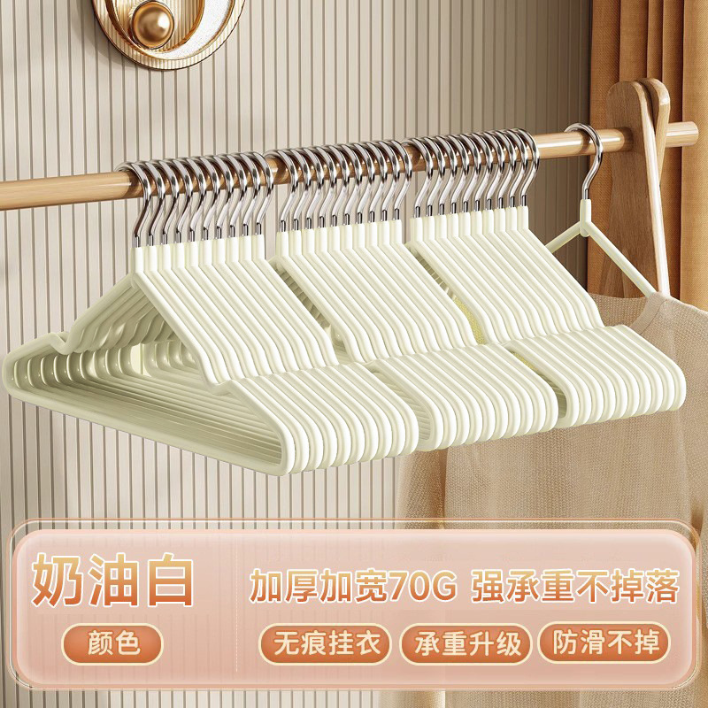 Picture of [10 Pack Bold Anti-skid Hanger] Household Adult Clothes Hanger Clothes Support Dormitory Seamless Clothes Hanger Clothes Rack