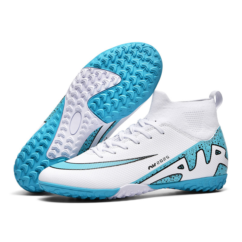 Cross-border football shoes men's spring and autumn high-top long broken nails students children boys training cross-border Amazon football shoes