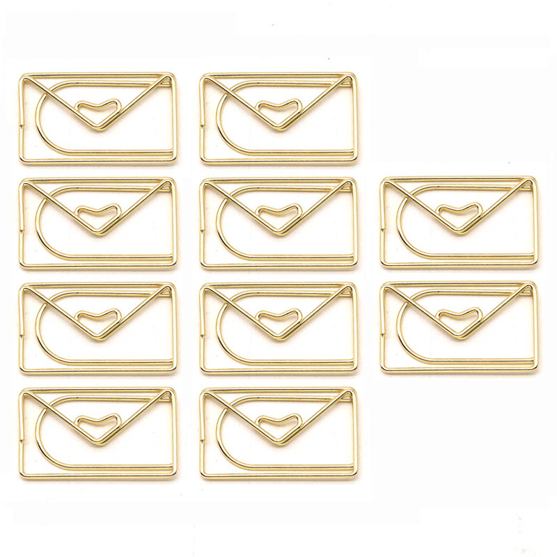 Envelope-Shaped Paper Clip Metal Creative Paper Clip Colorfulful Cartoon Paper Clip Special-Shaped Paper Clip Information Paper Clip