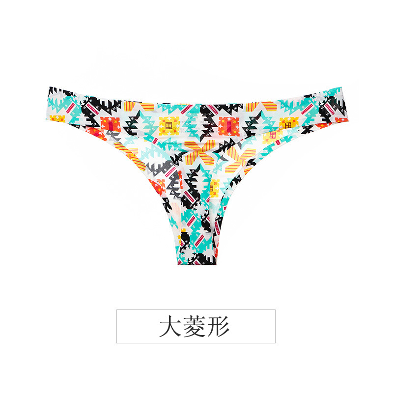 Picture of Explosions ice silk seamless thong women pure wind European and American women sexy tback foreign trade T pants sports fitness