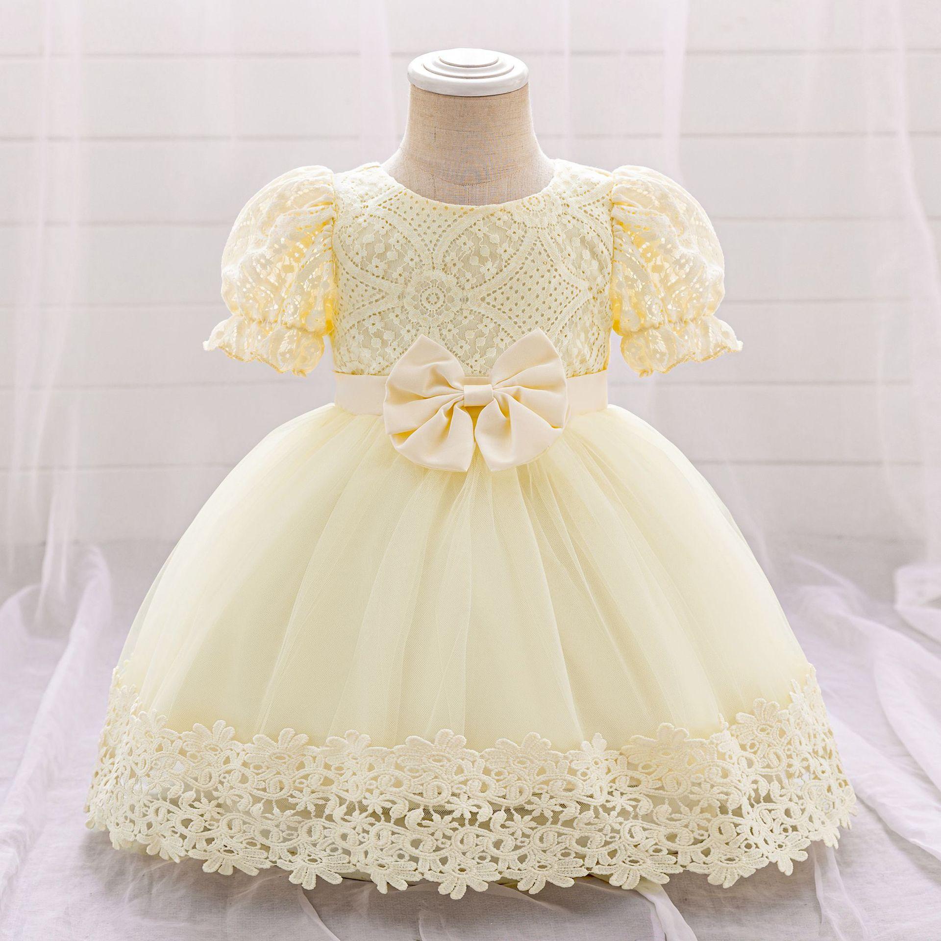 Picture of Amazon New Girls' Dress Embroidered Bow Princess Dress Flower Girl dress Party Dress Kids Dress