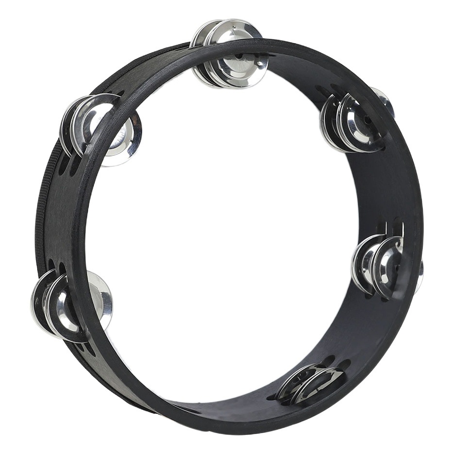 Orff 8-inch tambourine kindergarten performance tambourine accompaniment double-row hand-cranked tambourine tambourine percussion instrument