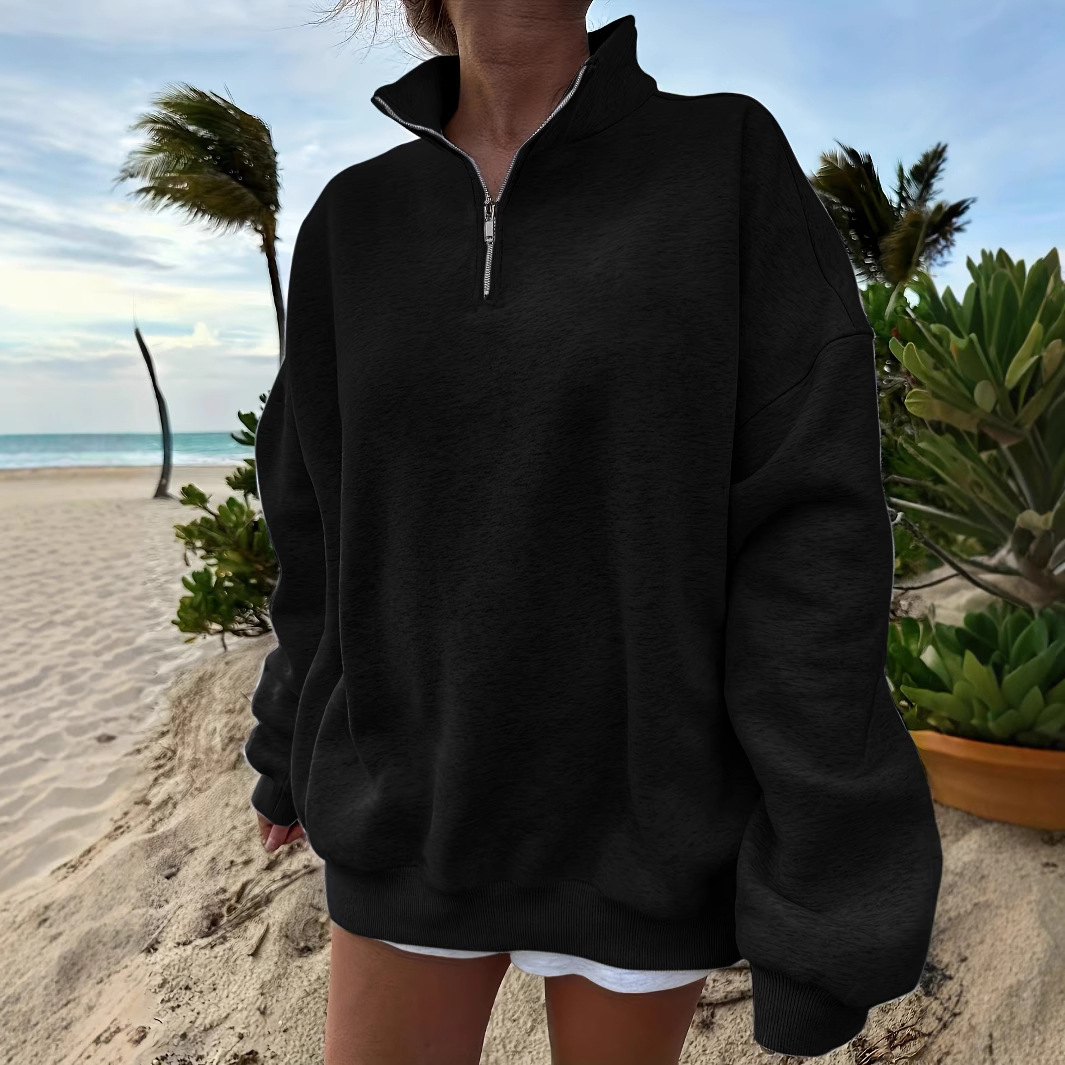Picture of Cross-border 2024 Europe and the United States wish Amazon foreign trade women's autumn and winter new fleece-lined loose casual pullover vests