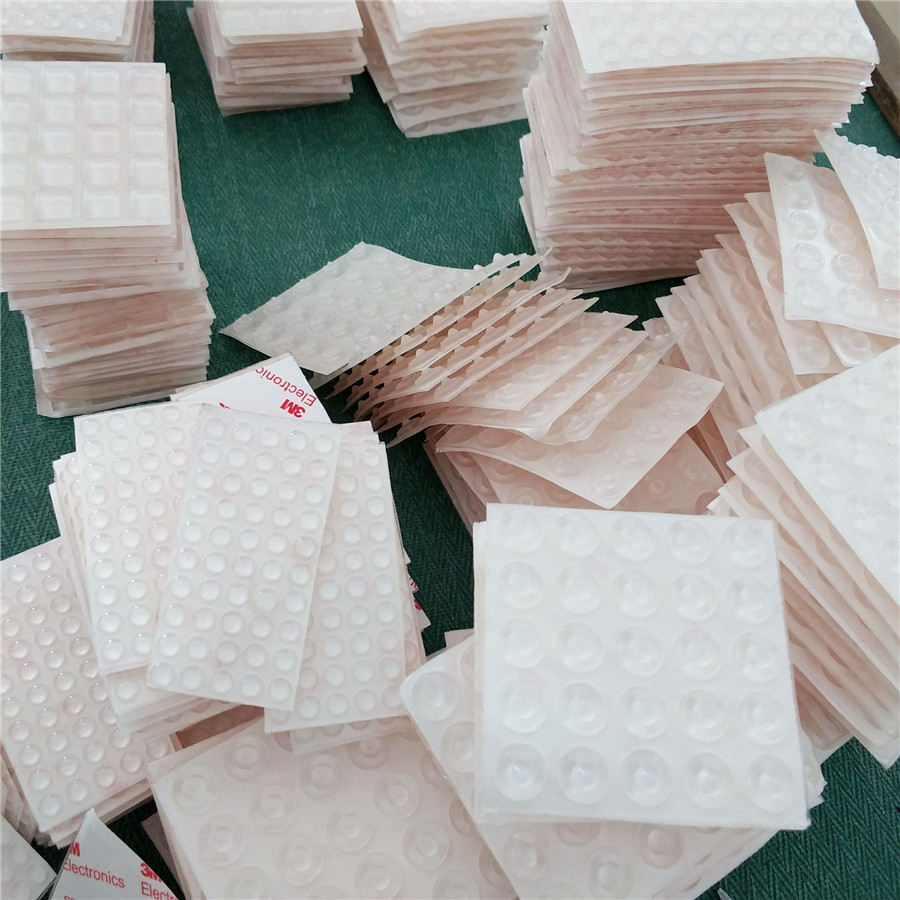 Self-adhesive transparent black silicone pad Round Square sealed silicone pad non-slip shockproof silicone foot pad