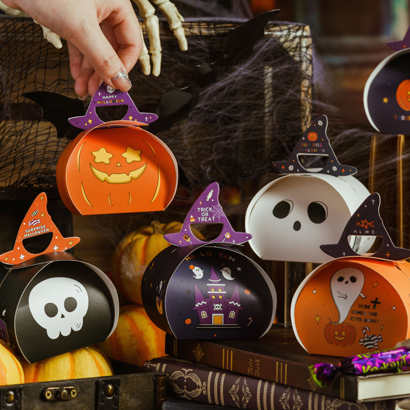 New spot Halloween candy box baking cookies small box holiday party decoration gift box empty box