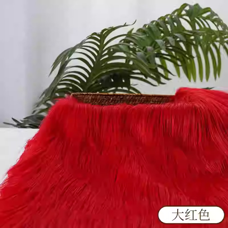 Picture of Falling Wool Plush Fabric 9cm Beast Dress Beast Hair Long Hair Roll Bundle Fried Hair Long Hair Hand-made Cotton Doll DIY