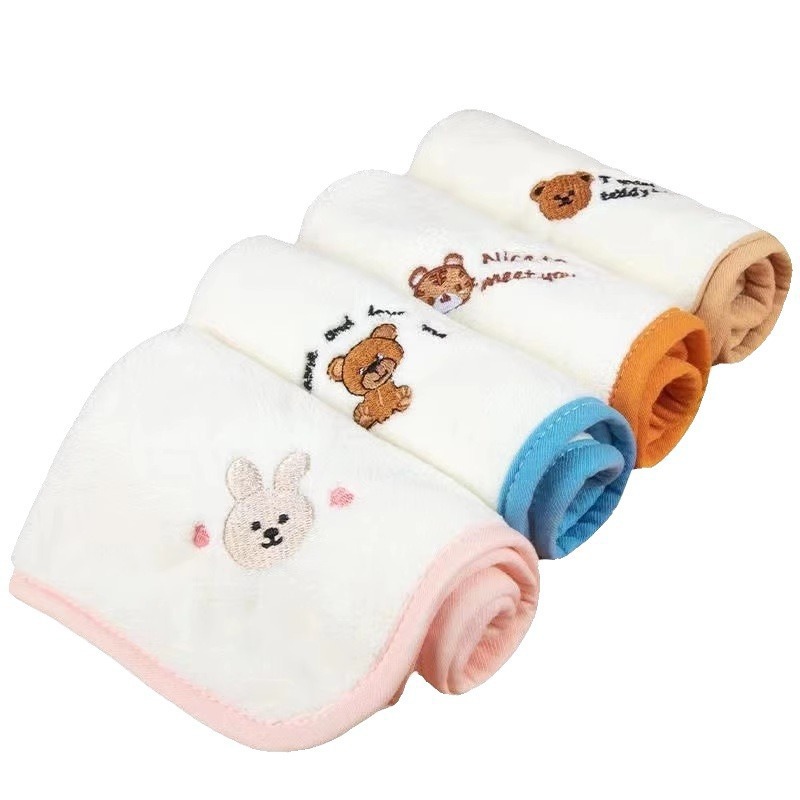 Picture of Baby towel soft newborn baby wash face small square towel children's handkerchief kindergarten wipe face towel small towel