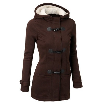 Picture of 2024 AliExpress Amazon Hooded Cotton Classic Corner Leather Buckle Coat Jacket Cotton Coat Autumn and Winter