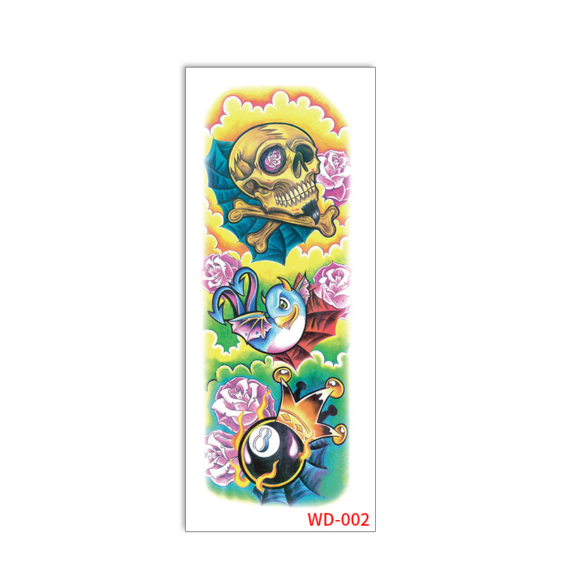 Picture of Full Arm Tattoo Sticker Cross-border New Waterproof Sweat Simulation Cross Buddha Black and White Colorful Personality Full Arm Temporary Tattoo