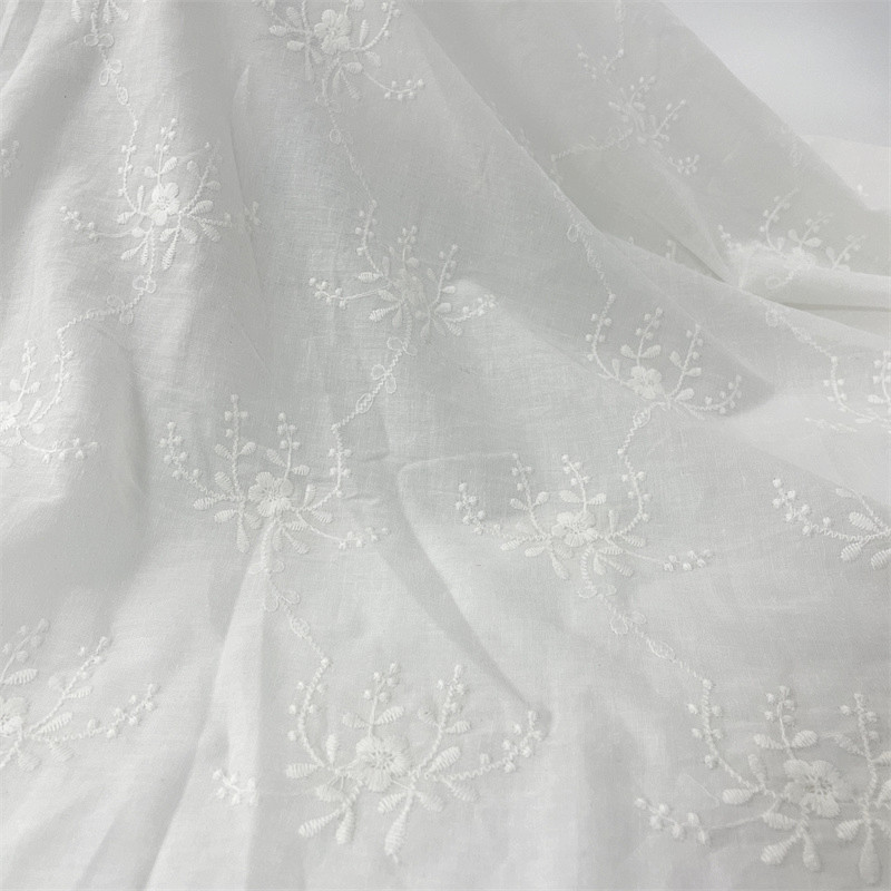 Picture of New Wholesale Cotton Embroidery Fabric Water Solyptic Embroidery Fabric Women's Tablecloth Skirt Cotton Embroidery Fabric In Stock