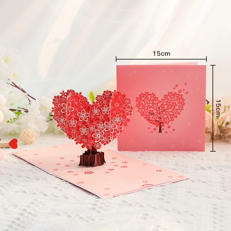 Picture of New Mother's Day Gift 3D Greeting Card Paper Carved Thank You Card Mother's Blessing Card Creative Cross-border Wholesale