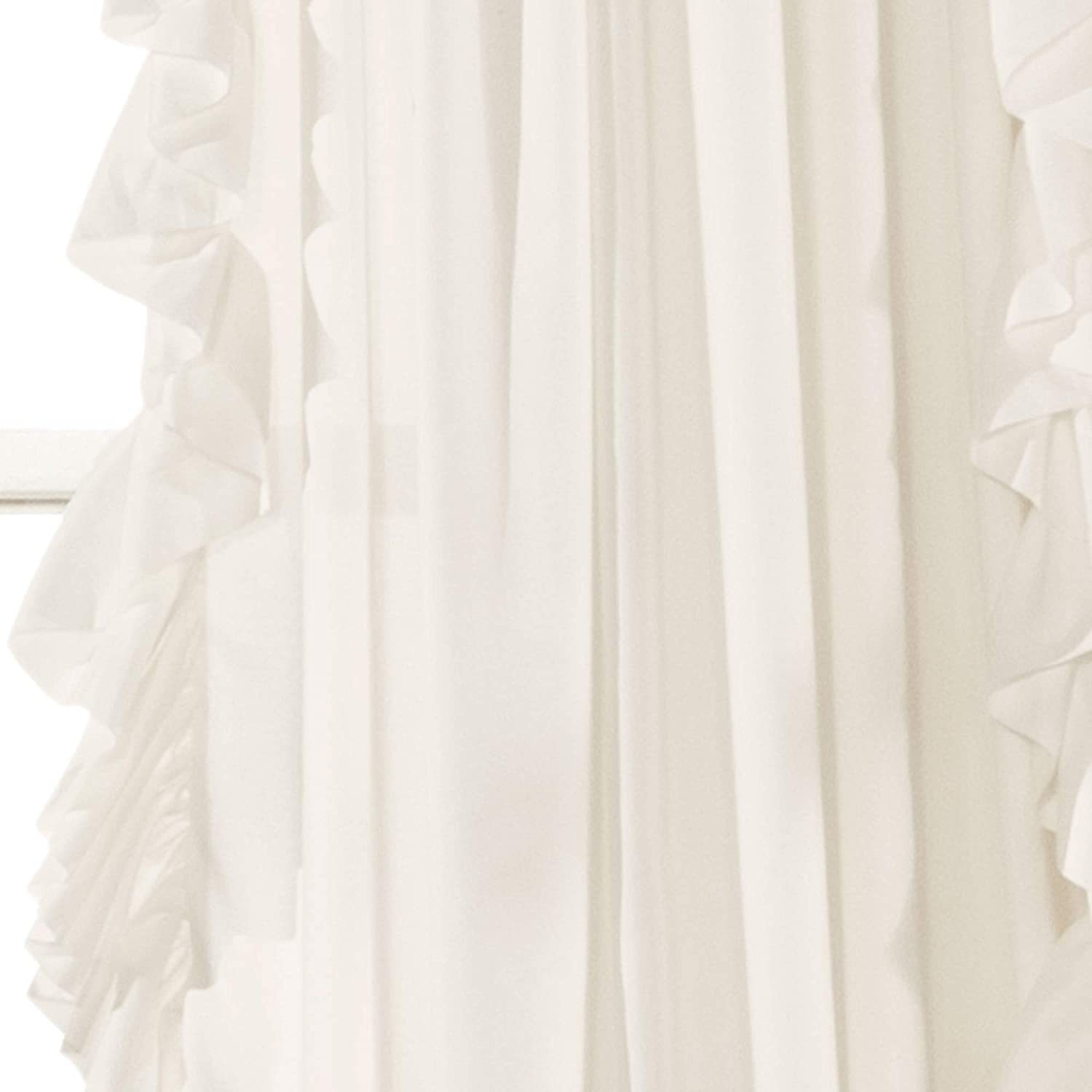 Picture of EBAY cross-border factory Amazon ins ruffled pleated window finished Princess decorative curtain pure white short curtain