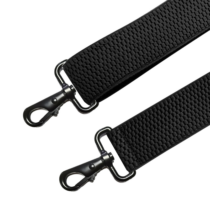 Picture of Cross-Border Supply Adult Men's 4-Clip Suspenders 3.8cm X-Type Corn Pattern Elastic Suspenders Black Hook Buckle in Stock
