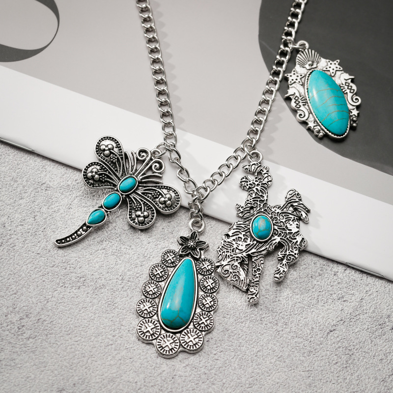 Picture of Cross-border Hot Selling European and American Style Vintage Native American Neajo Pine Stone Jewelry Accessories Imitation diy Pendant