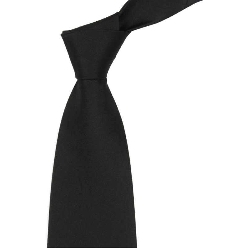 Picture of Lazy zipper easy to pull men's formal business 10cm pure blue red black professional work high quality tie