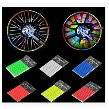 Picture of Color bicycle spoke reflective rod mountain bike decorative strip reflective card dead speed car reflective rod 19g