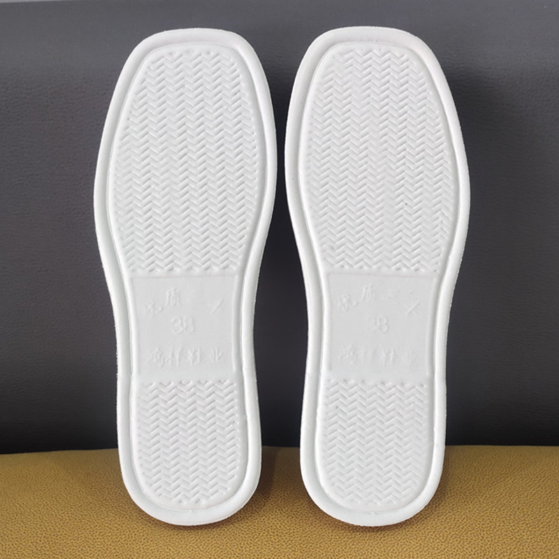 Sole anti-slip design base fabric sole handmade slippers indoor home woolen shoes foam thickened spring