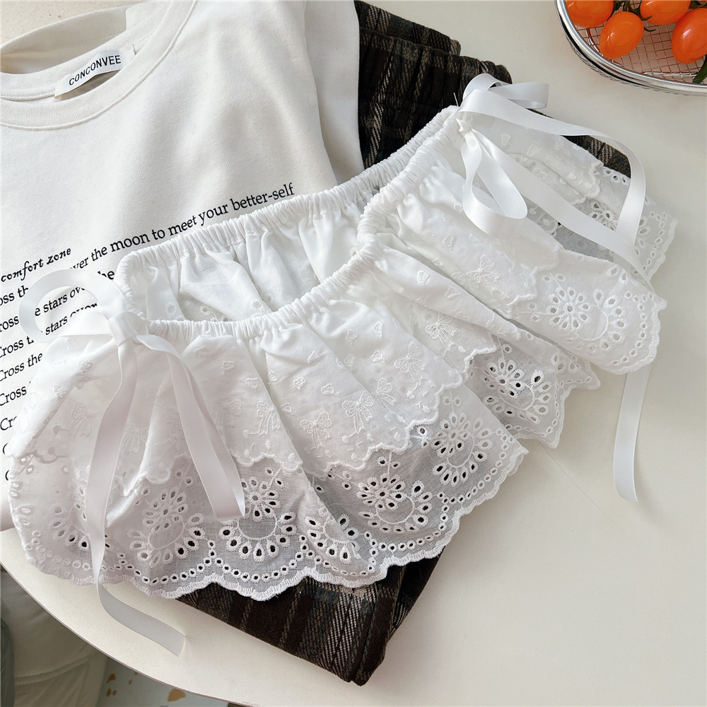 Picture of Clothing Store South Korea Dongdaemun Korean Style White Flower Ballet Style Lace Mesh Fart Curtain Women's Spring and Autumn Skirt
