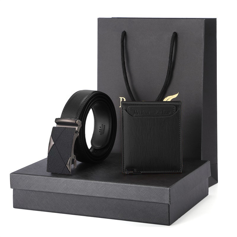 Picture of Gift Wallet Belt Set Corporate Business Men's Genuine Leather Logo Belt Men's Brand Belt Logo Customization