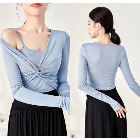 Picture of Dancing Clothing Modern Practice Top Women's Chinese Classical Dance Dancing Clothing Adult Slim-fit Temperament Long-sleeved suit