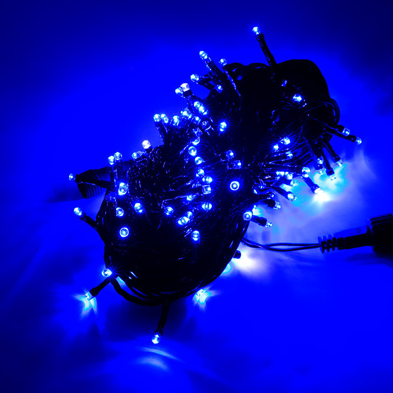 Picture of Source Factory 20m Black Wire with Flashing Led Lights Outdoor Waterproof Male and Female Plug Lighting Project Starry Sky String Lights