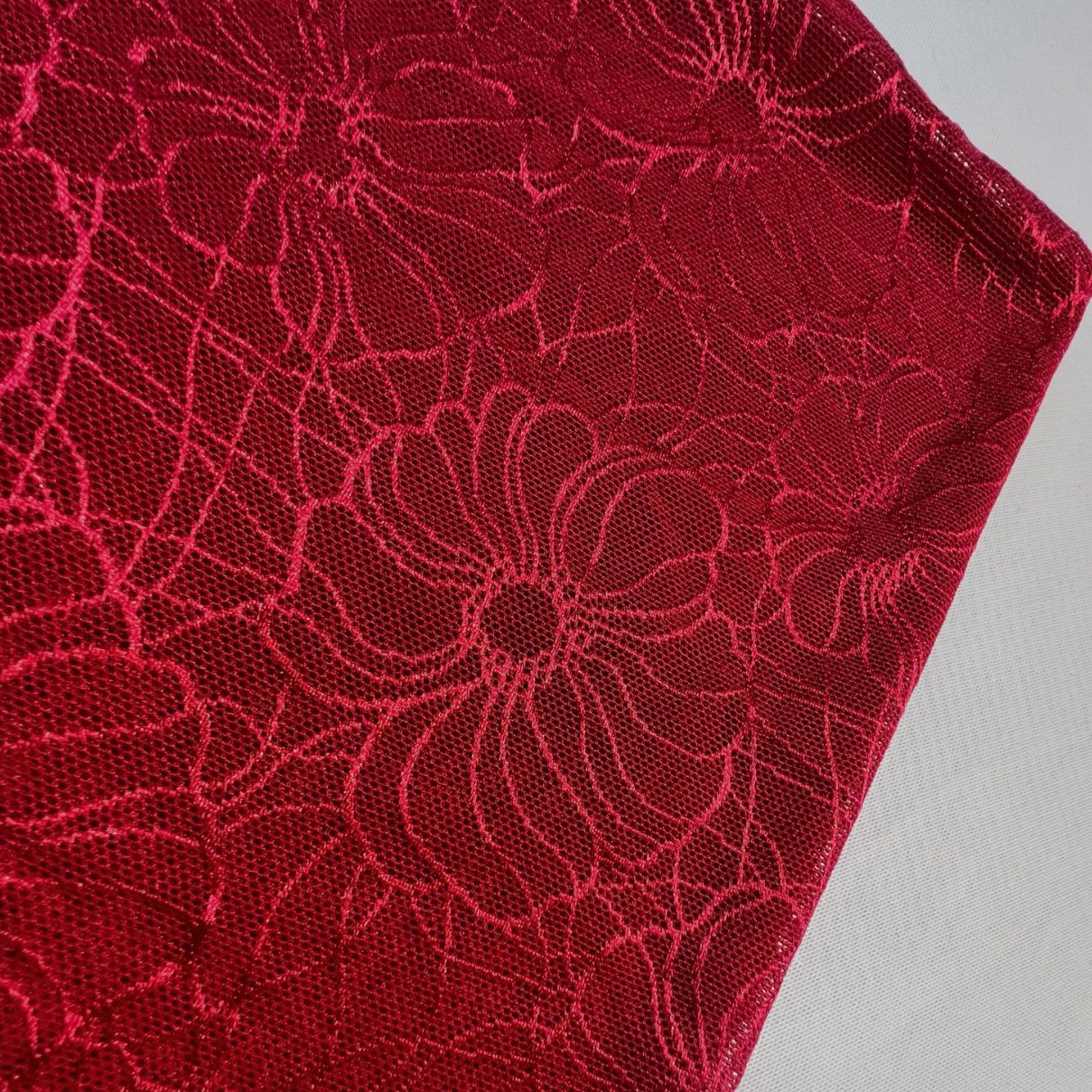 Spring and Summer New Big Flower Cardamine Stretch Lace Fabric Women's dress Cheongsam Clothing Fabric