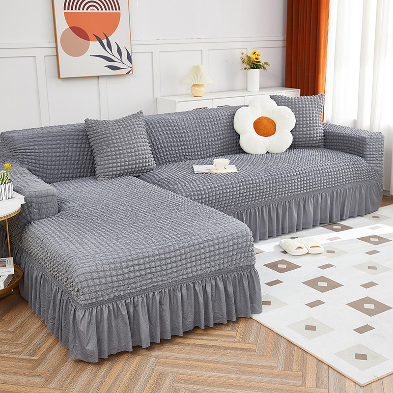 Picture of Thickened stretch seersucker lace sofa cover cover for imperial concubine single double combination sofa cover all-inclusive non-slip