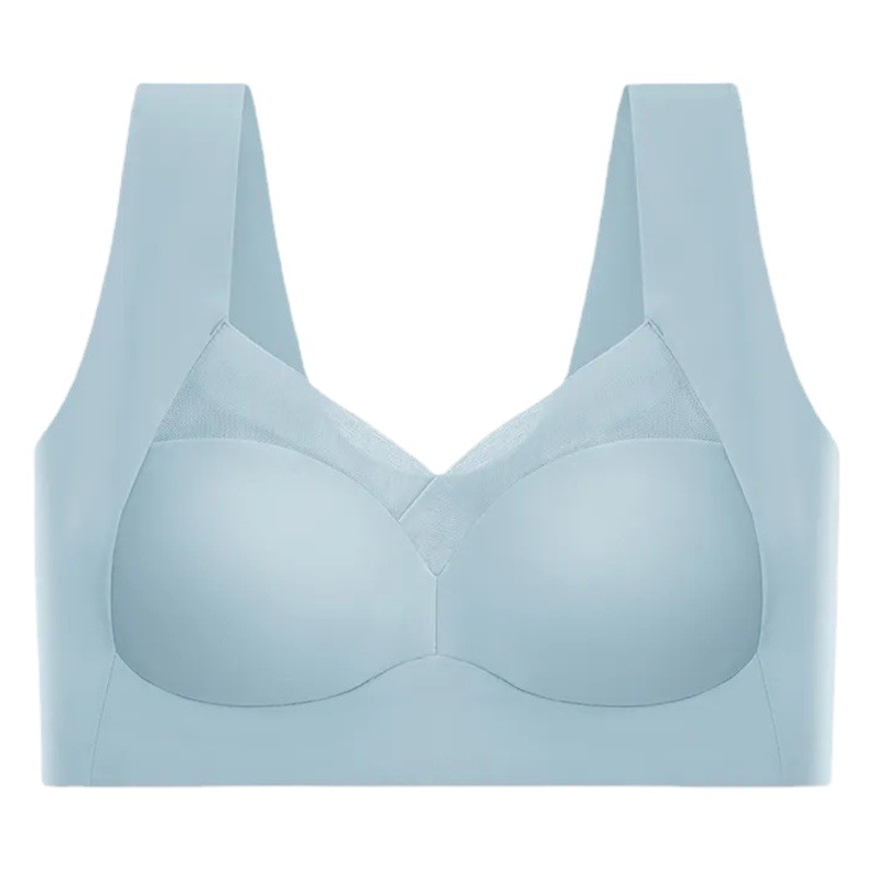 Quality Edition Ice Silk Seamless Bra Women's Underwear Women's Gather Anti-sagging Chest Upper Support Sports Bra