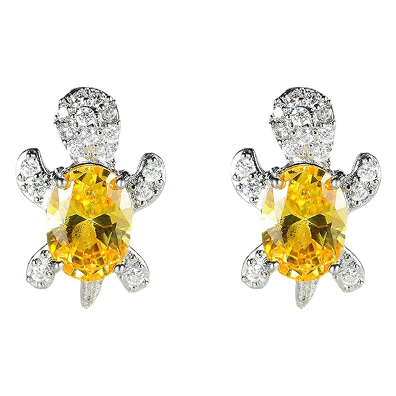 Cross-border European and American Niche Turtle Ear Jewelry Necklace Women's All-match High-end Ear Studs Children's Necklace Jewelry suit