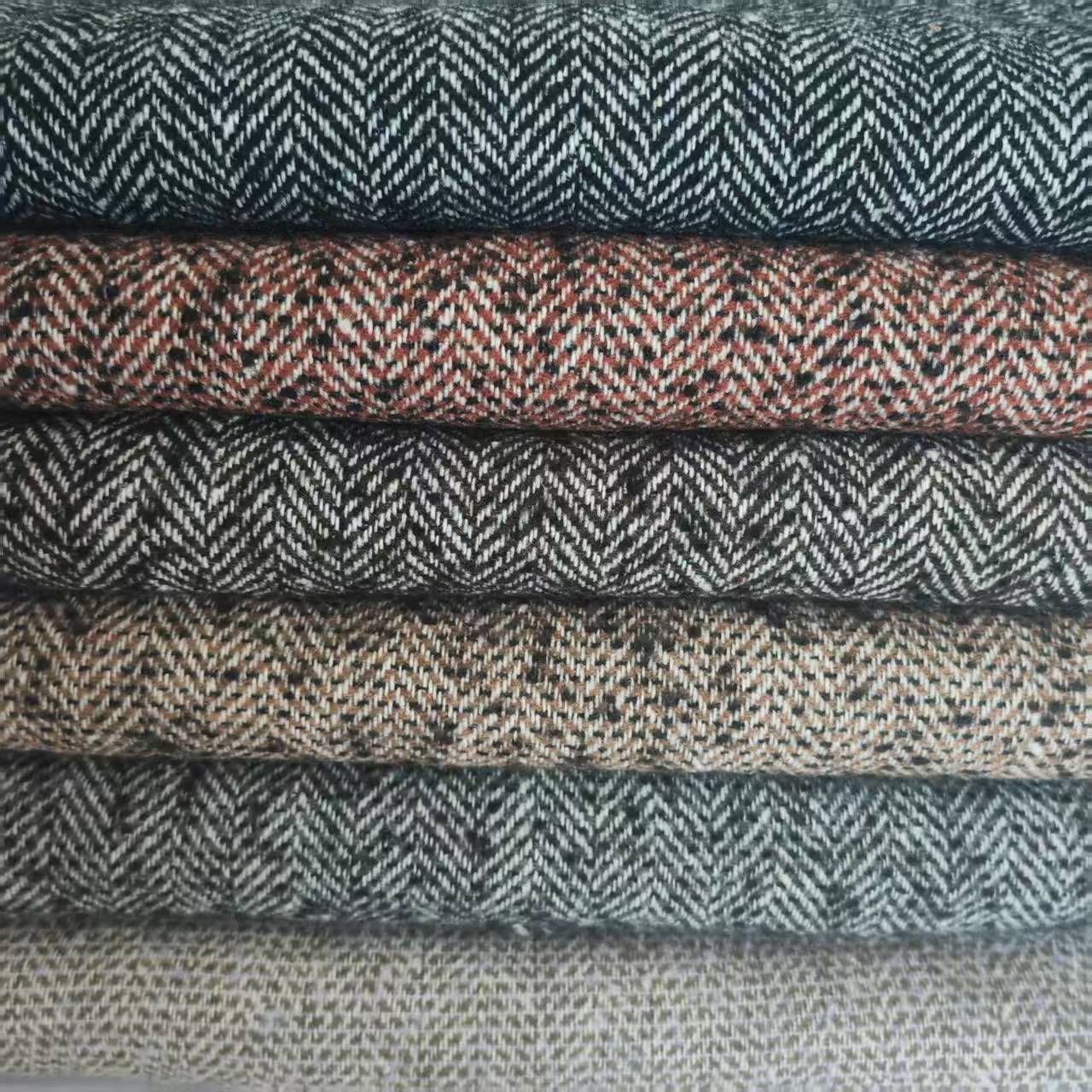 Picture of Shaoxing manufacturer spot 25 autumn and winter wool circle herringbone suit fashion shoes hat luggage coarse herringbone wool