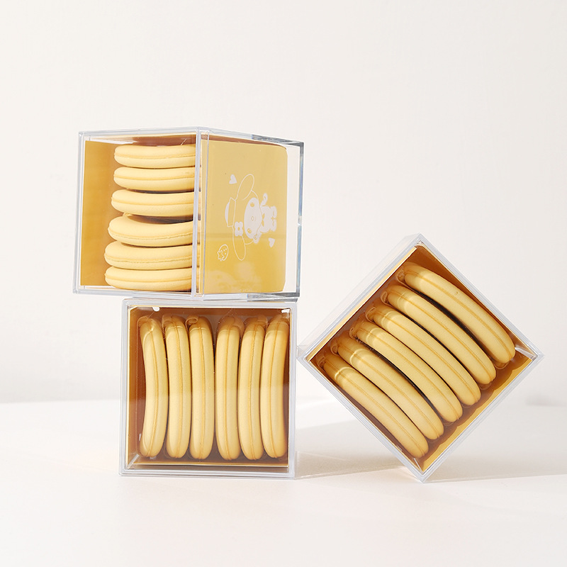 Chocolate Puff Acrylic Storage Box Empty Box Square High Transparent PS Acrylic Butter Puff Box