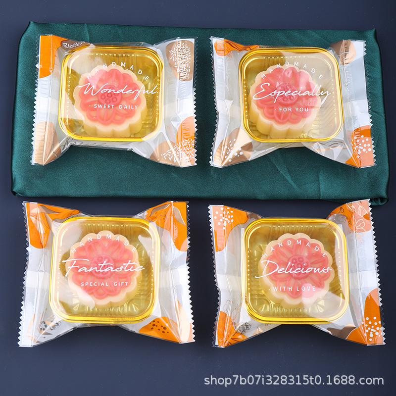 Picture of Spot Wholesale 2025 New Mooncake Packaging Bag 50g 100g Egg Yolk Crisp Mid-Autumn Mooncake Machine-Sealed Packaging Bag