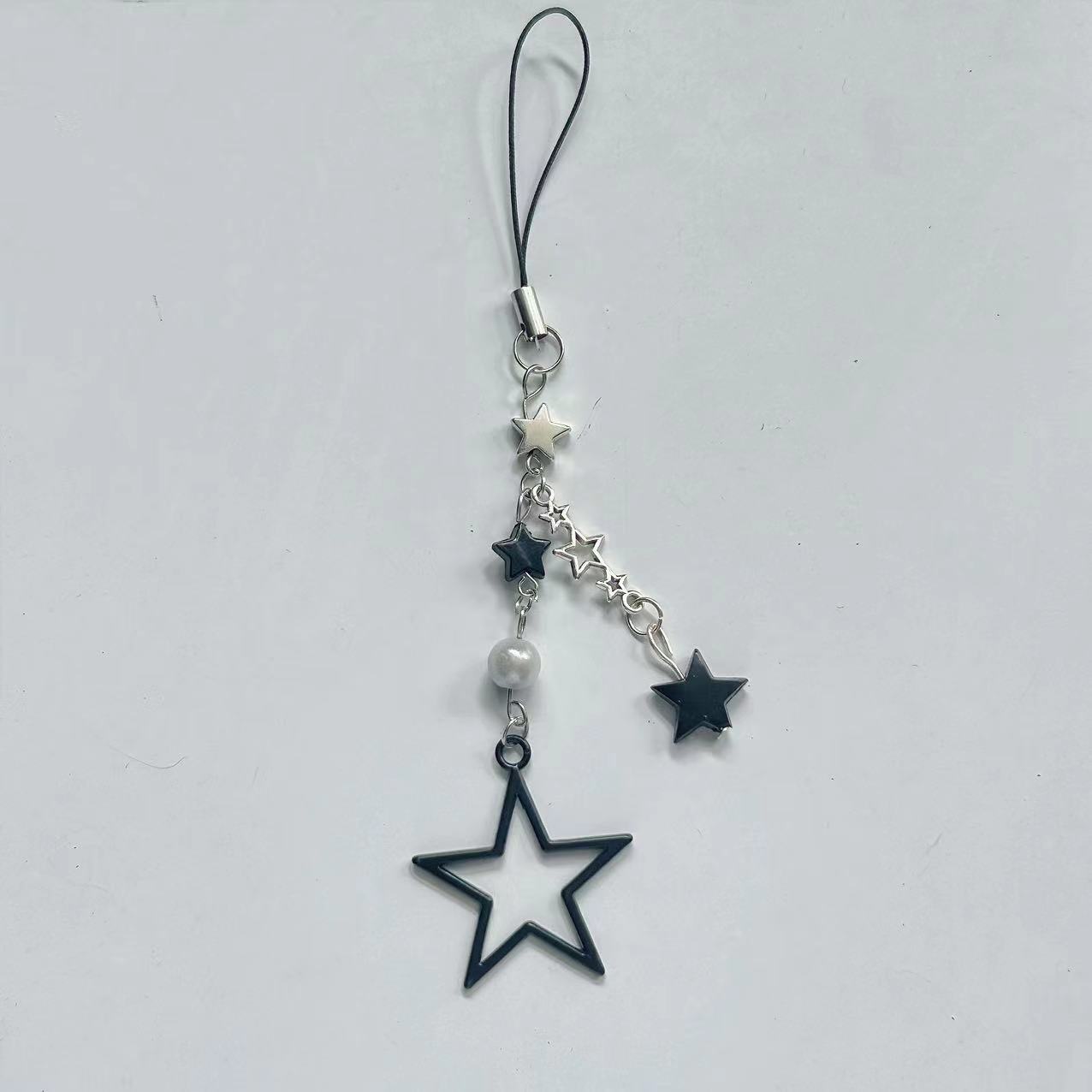 Black Star Sweet Cool Millennium Spice Girl Wind Goo Ben Chain Japanese and Korean Bag Pendant All-match Mobile Phone Chain Mobile Phone Pendant