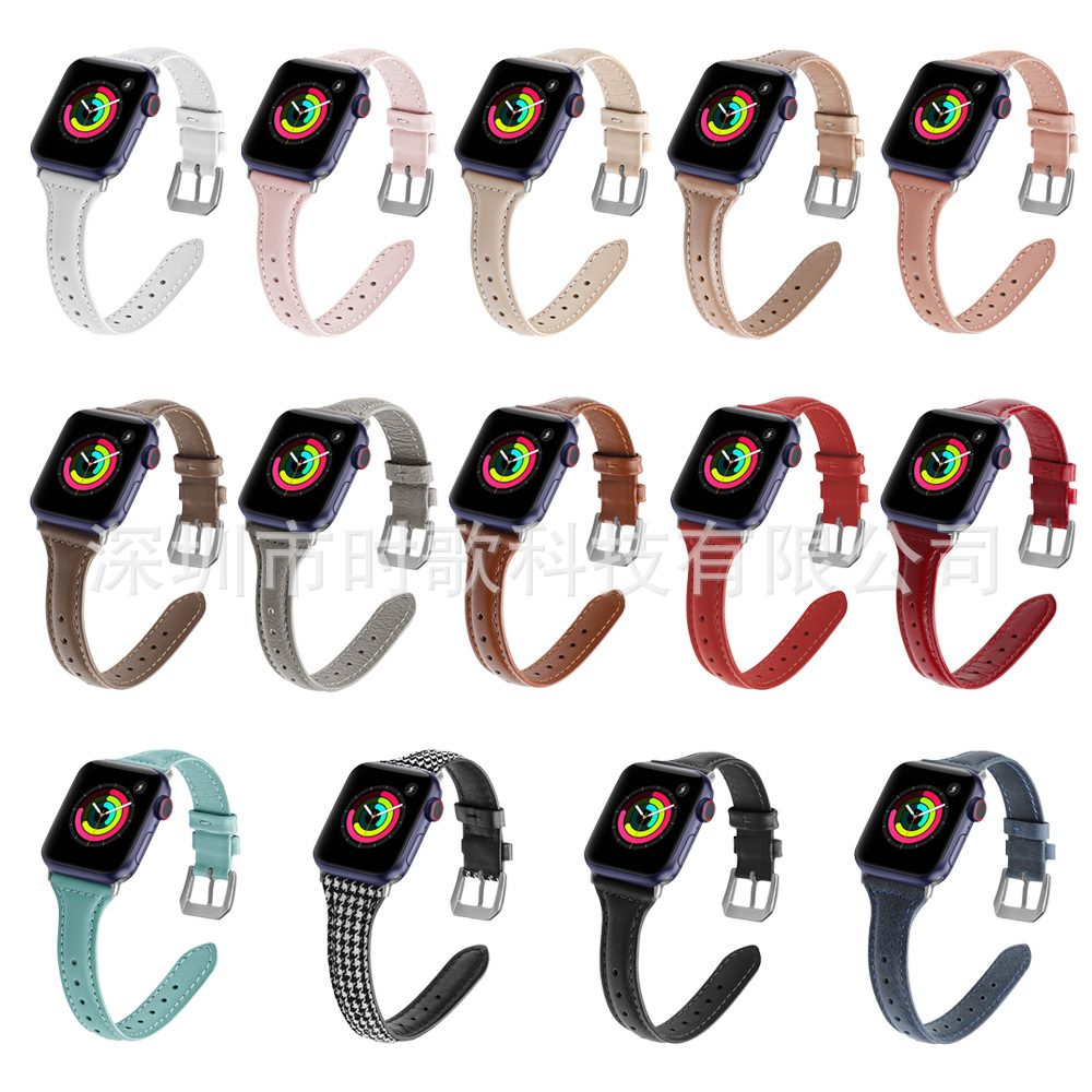 Picture of Suitable for Apple Watch Strap Leather Small Waist appleiwatchs1098765ultra Thin Strap Autumn and Winter