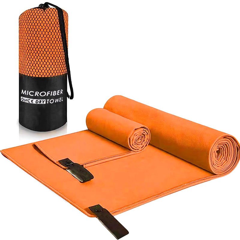 Picture of Quick-Drying Beach Towel Multi-Color Portable Quick-Drying Fitness Sports Towel Outdoor Beach Towel Mesh Bag