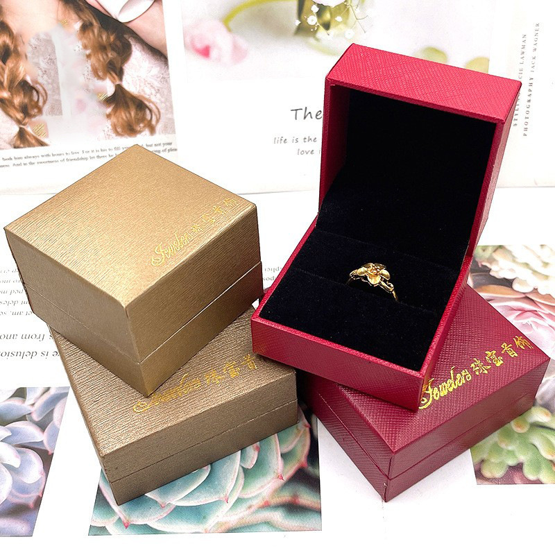 Jewelry Ring Box Necklace Box Gold Store Jewelry Ear Nail Box Pendant Box Printing Factory Spot