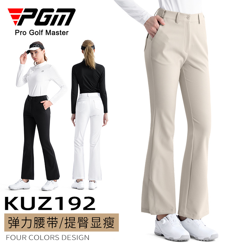 Picture of Pgm Golf Clothing Women's Autum Elastic Elastic Belt Micro-Flared Sports Fabric Slimming Look Pants