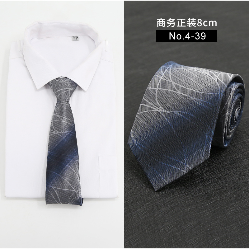 Picture of New Style Tie Men's Formal Business Casual Simple Style Solid Color Striped Arrow-Shaped Tie Manufacturer Ready Stock Wholesale