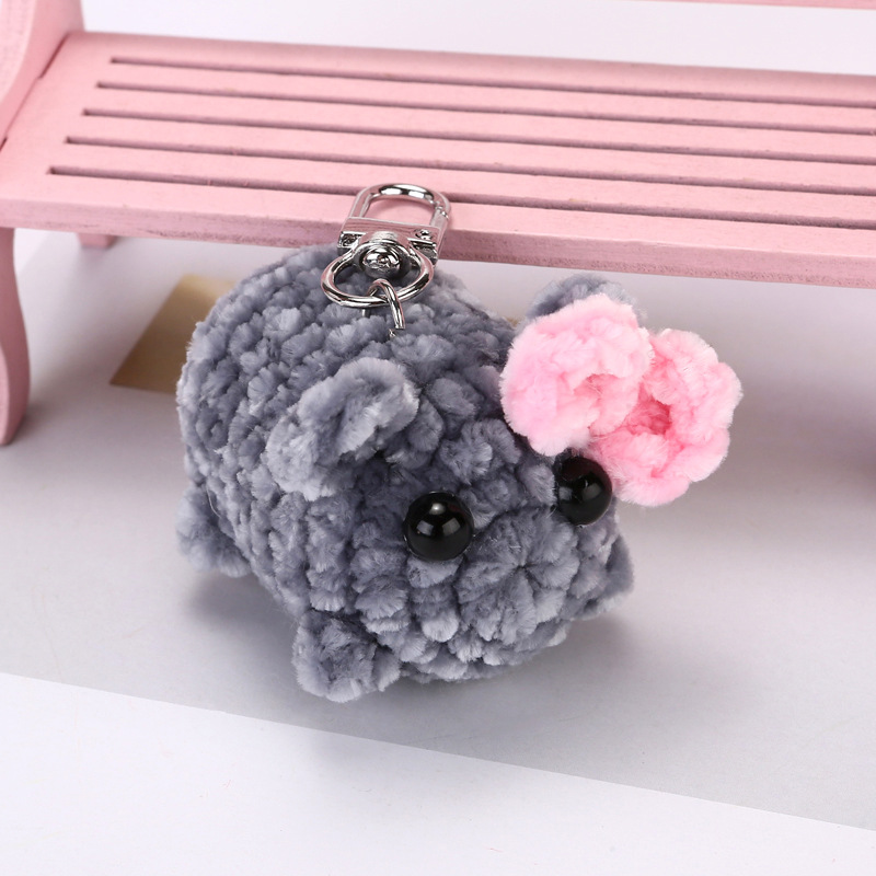 Picture of Lots of in stock Knitted Sad Music Hamster Keychain Pendant Squeaky Hamster Sound Hamster Keychain