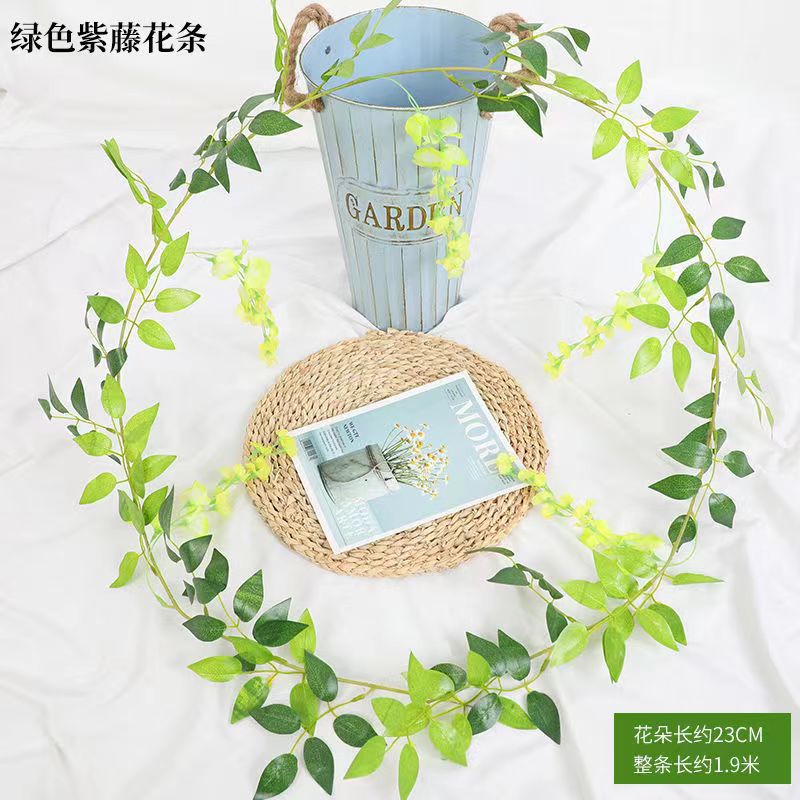 Picture of Simulation wisteria flower false Flower Vine decorative flower winding hanging flower plastic flower Vine string flower plant pipe shading flower