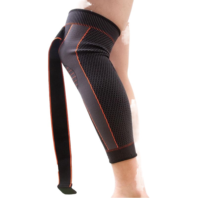 Long Strap Knee Brace for Sports Protection, Anti-Slip Leg Support for Running, Squats, Fitness, Cross-Border In-Stock Compression Support