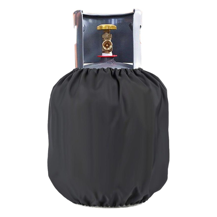 Cross Border Hot Sale Outdoor Barbecue Gas Cylinder Dust Cover 20Lb Black 35x 42cm Propane Tank Cover