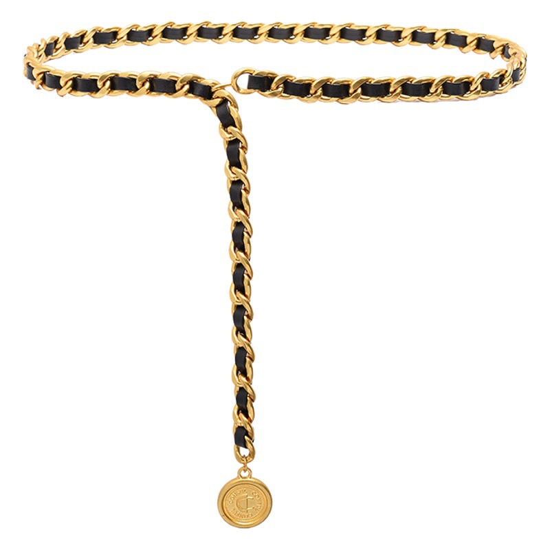 Fashion Chanel Style Decorative Belt Women's Matching Sweater Dress Coat Waisted Metal Belt Design Waist Chain for Women