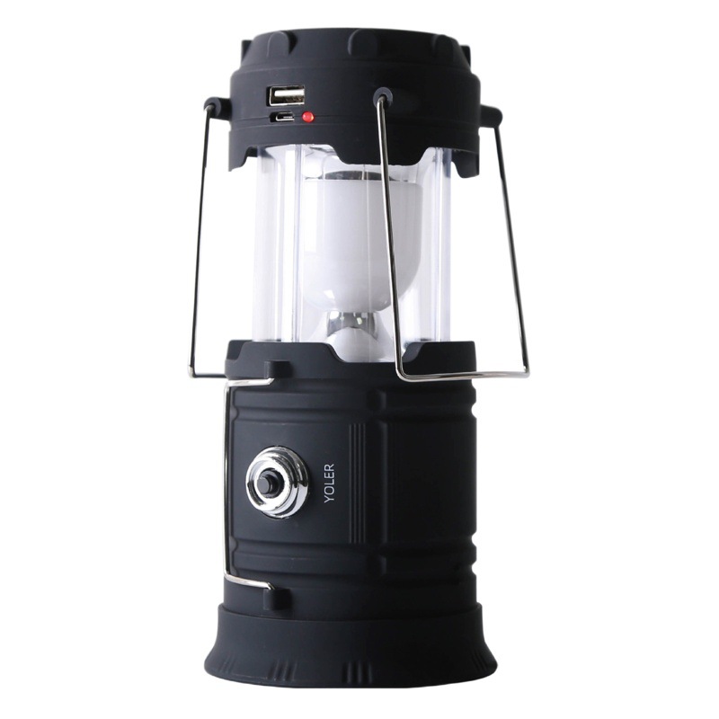 Wholesale outdoor emergency portable camping light cob tent light code lantern usb rechargeable led solar camping light