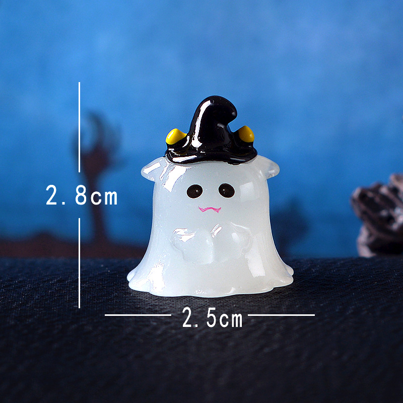 Picture of Halloween Cross-Border Cute Ghost Animal Luminous Micro Landscape Gardening Ornaments Car Central Control Decorative Accessories