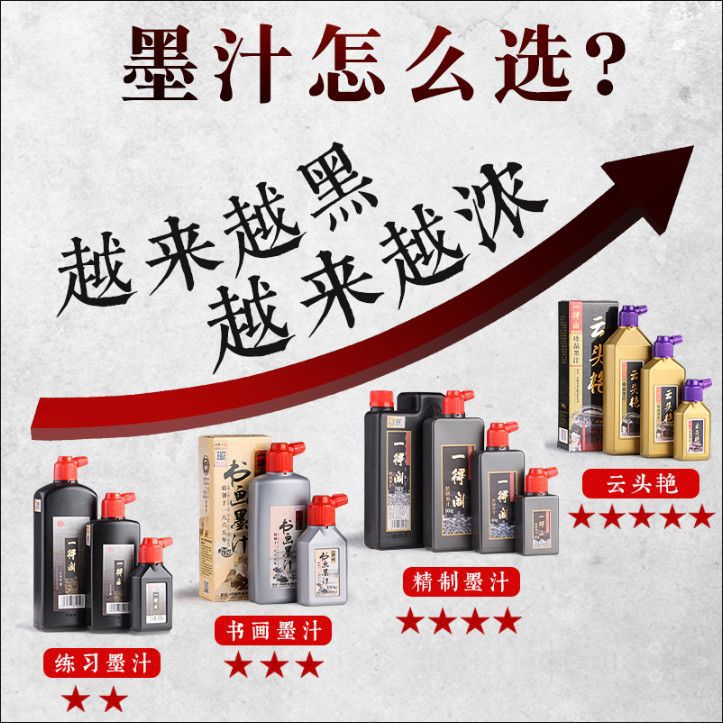 Picture of Yidege ink 100g/250g/500g/1000g beginners practice calligraphy and painting brush large bottle ink wholesale