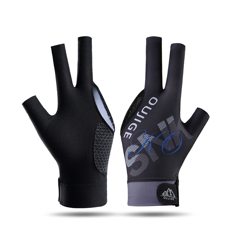Picture of Billiards Gloves Exposed Three-Finger High Elastic Breathable Lightweight Snooker Billiard Gloves Non-Slip Left Hand Single for Men and Women