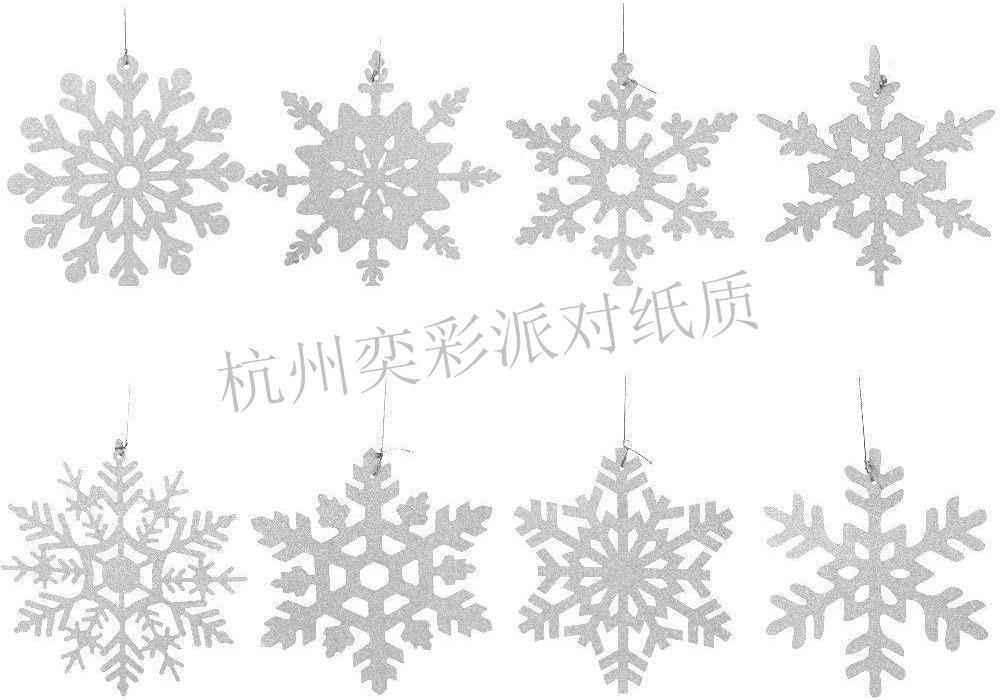 Supply Christmas snowflake ornaments Christmas activities decorative paper glitter snowflake pendant Winter Carnival decoration